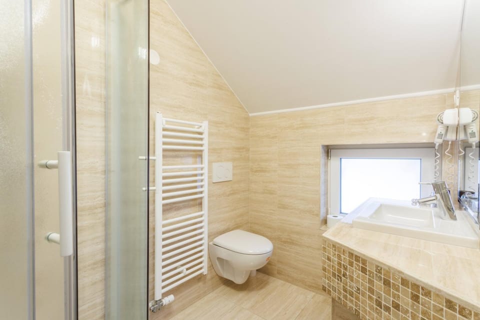 Shower, Toilet, Bathroom, hair dryier