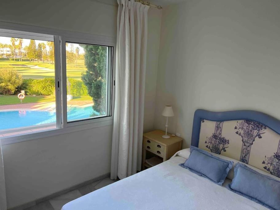 Bedroom, Pool view