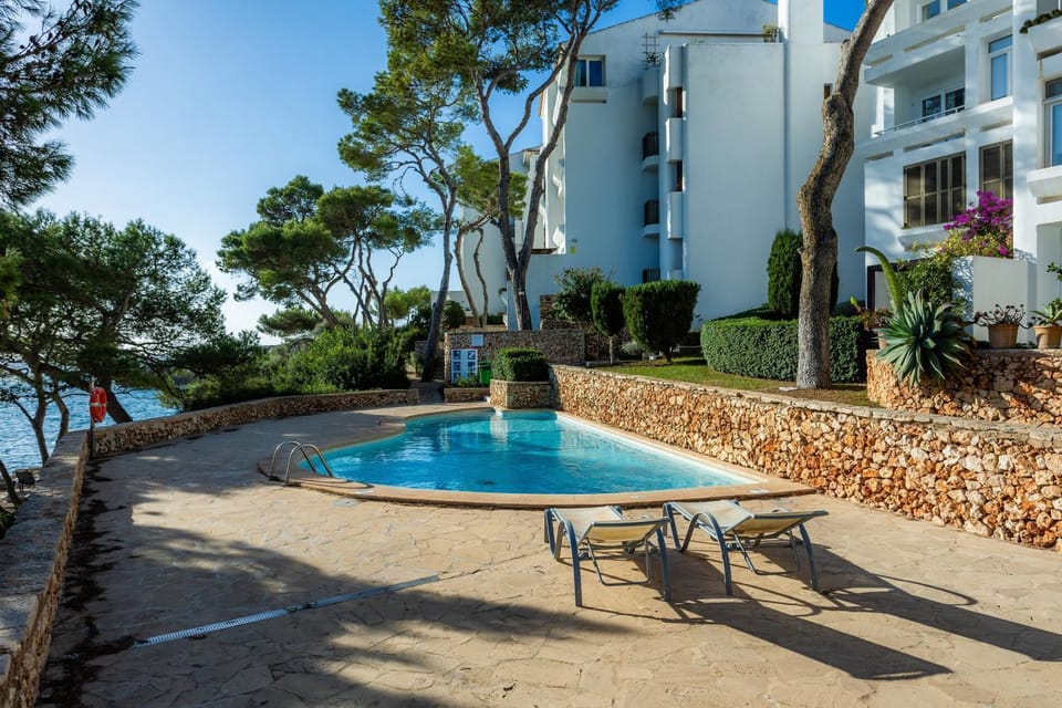 Property building, Living room, Swimming pool