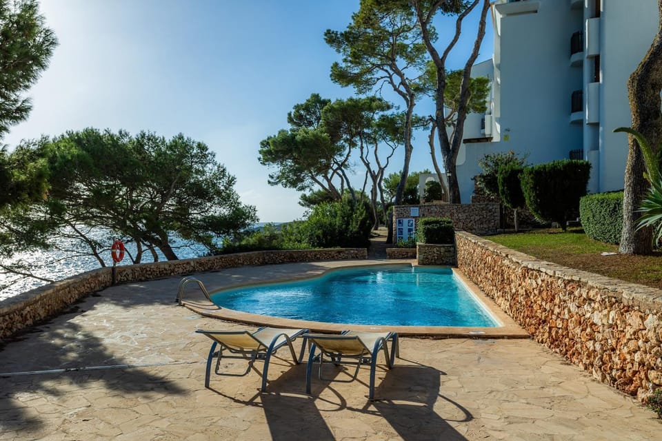 Property building, Living room, Swimming pool