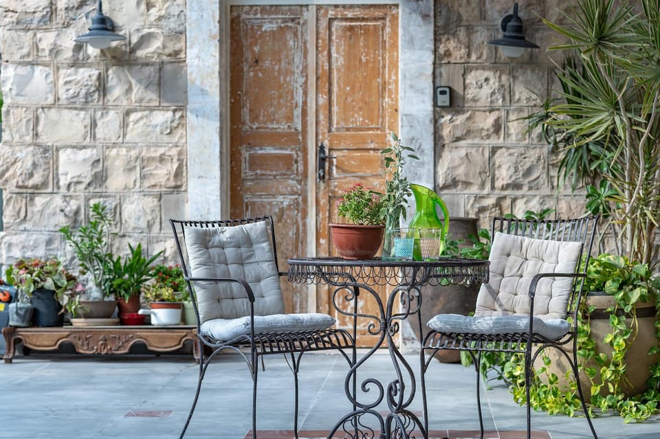 Patio, Living room, Garden view