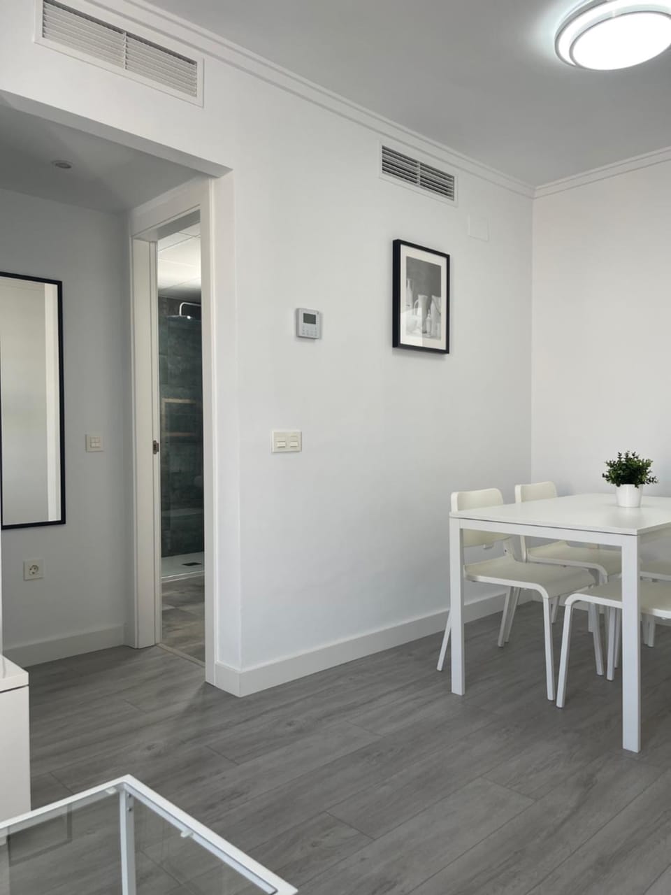 Dining area, air conditioner