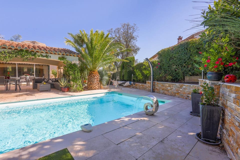 Property building, Living room, Swimming pool