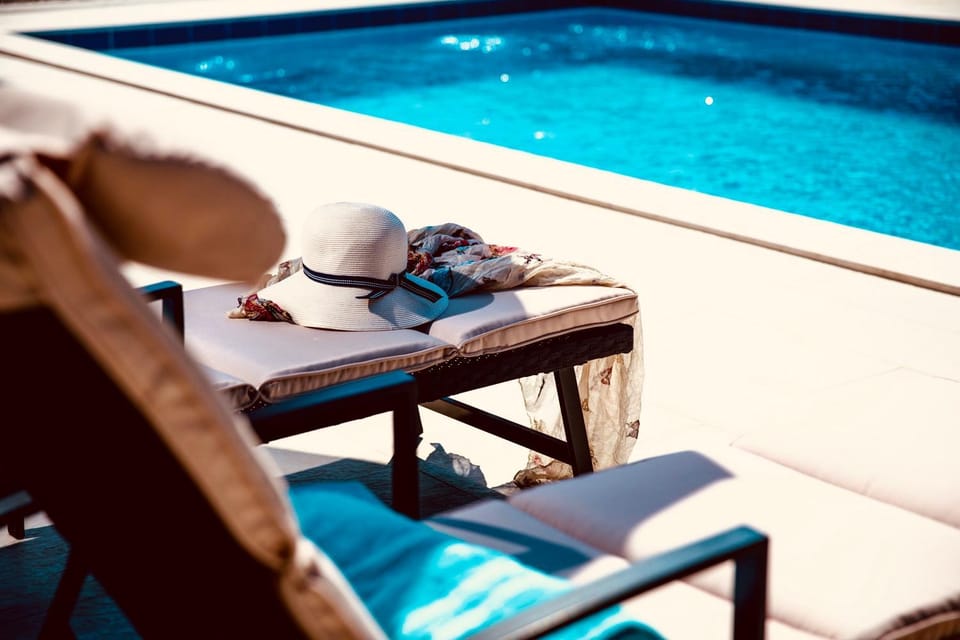 Pool view, sunbed