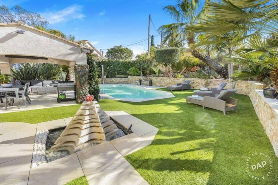 Property building, Living room, Swimming pool