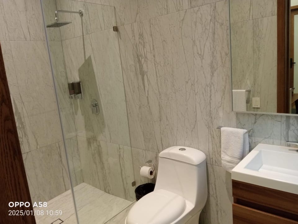 Bathroom, towels
