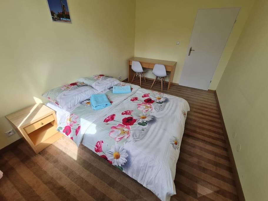 Bed, Photo of the whole room, towels