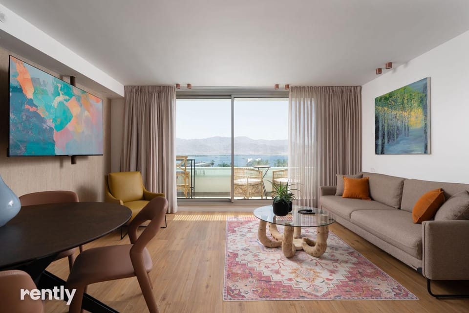 Living room, Seating area, Sea view