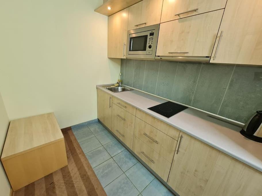 Kitchen or kitchenette, minibar, stove