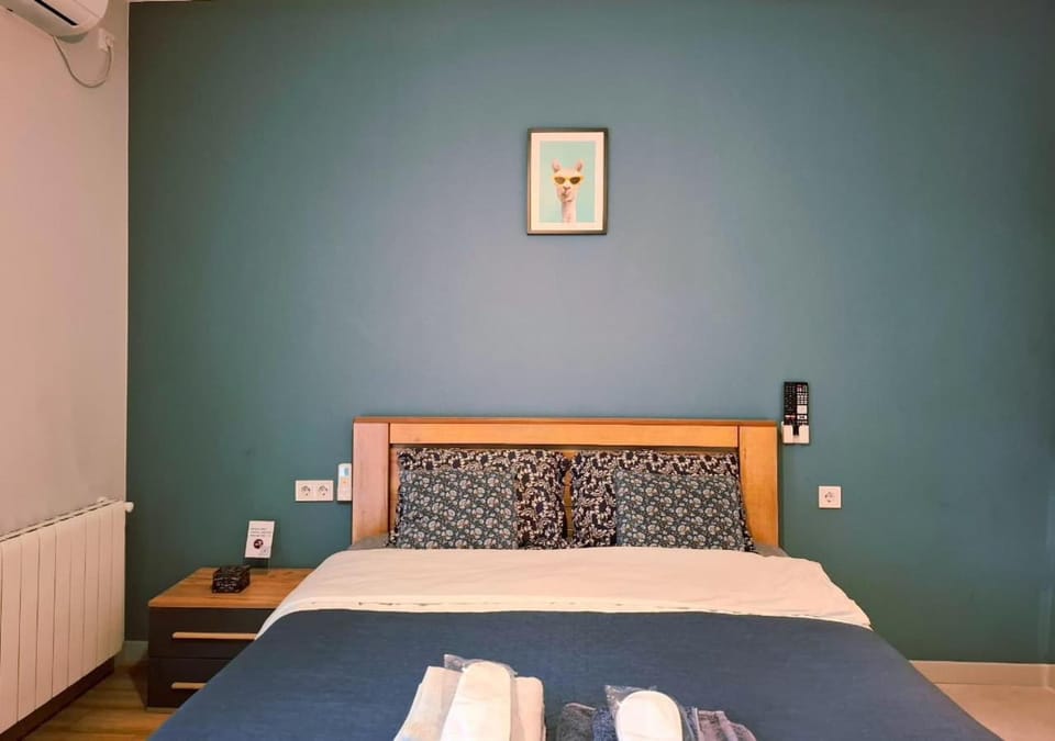 Bed, Photo of the whole room, Bedroom, air conditioner