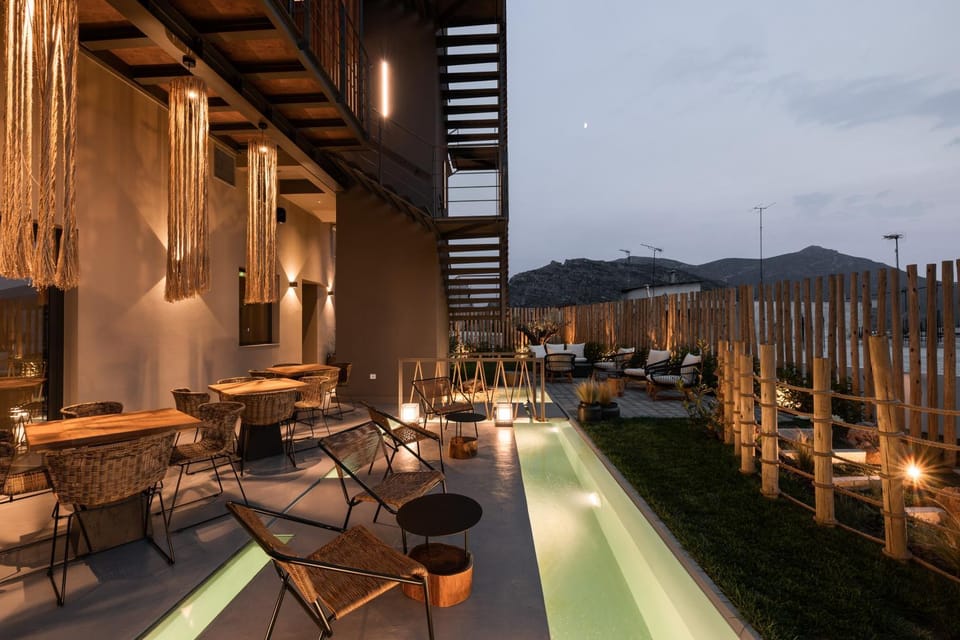 Property building, Patio, Night, Garden