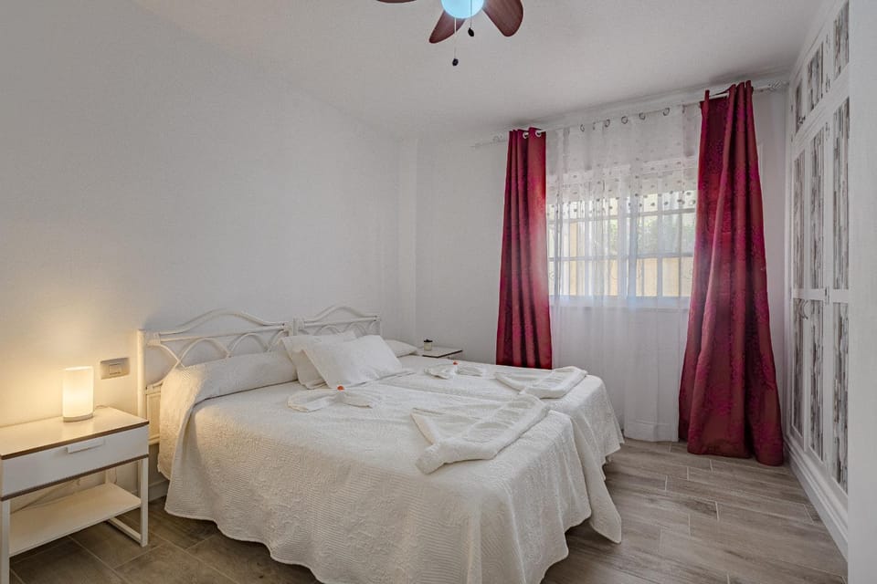 Bed, Photo of the whole room, Bedroom, towels, wardrobe