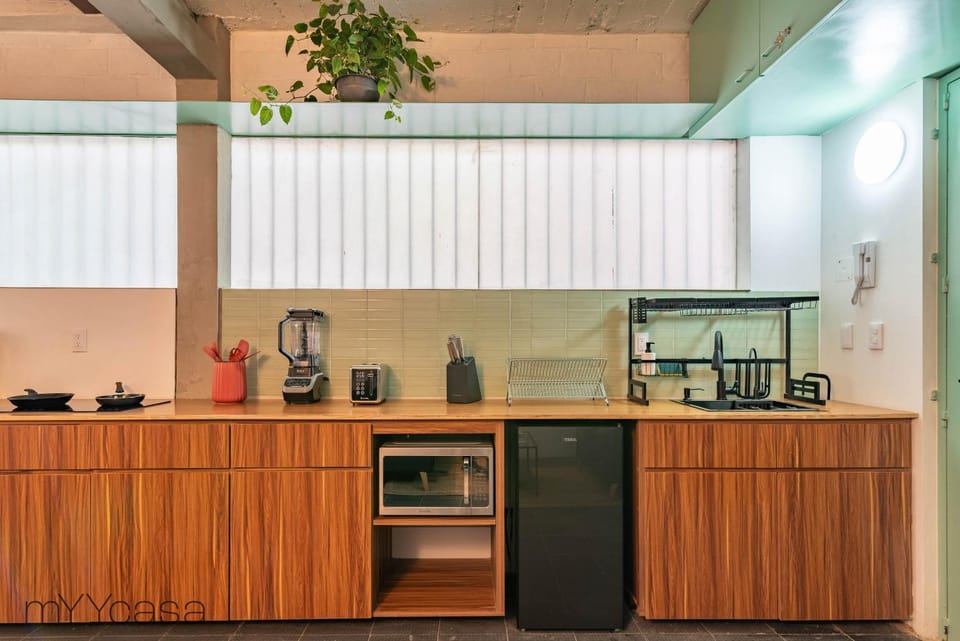 Coffee/tea facilities, Kitchen or kitchenette, minibar, stove, toaster