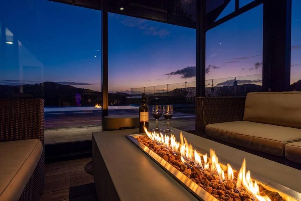 Night, Natural landscape, View (from property/room), Sunset