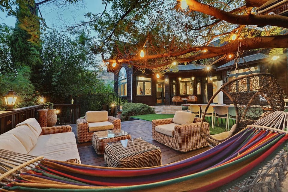 Patio, Natural landscape, Garden, Seating area, Garden view, Inner courtyard view