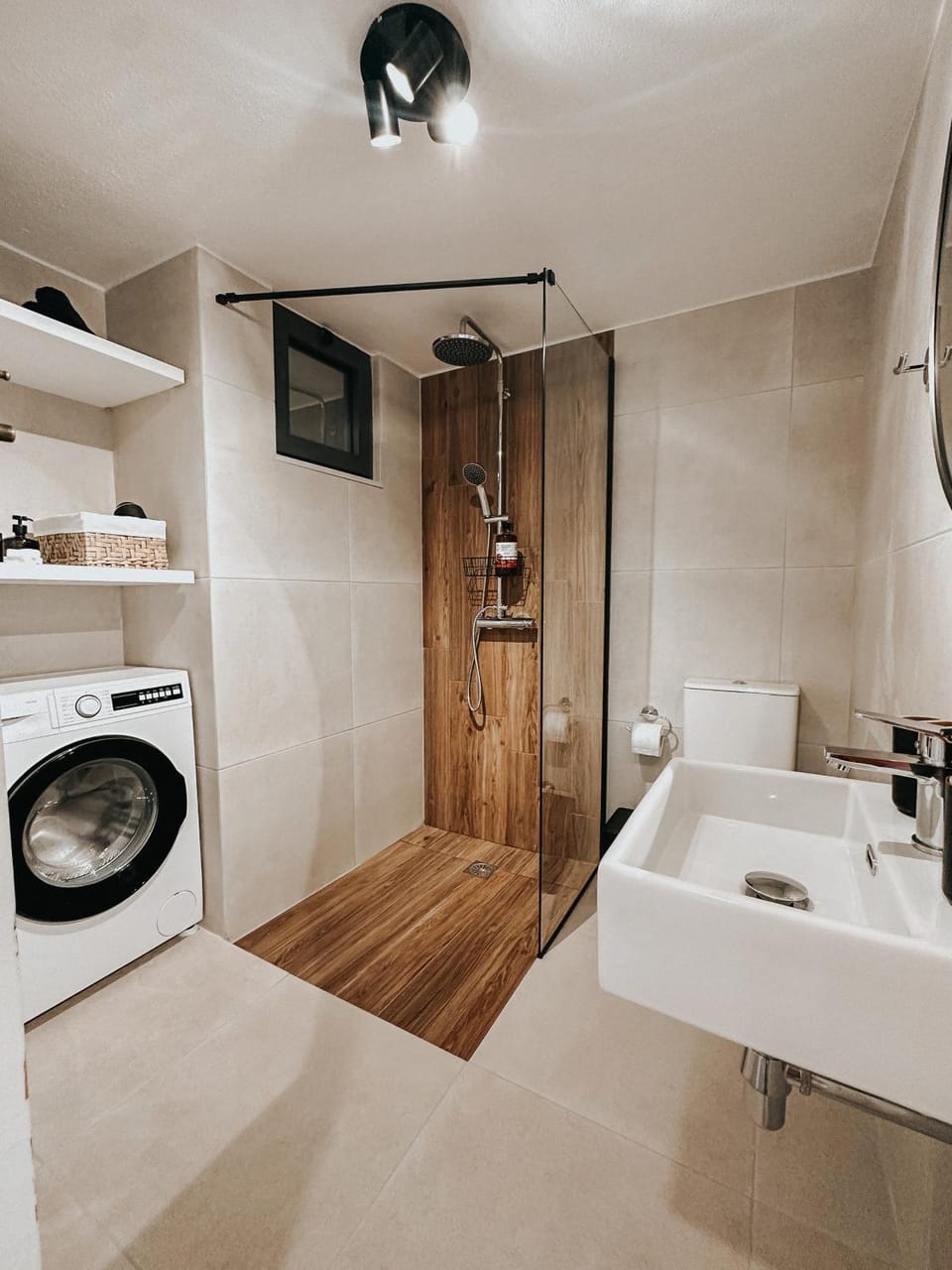 Shower, Bathroom, washing machine