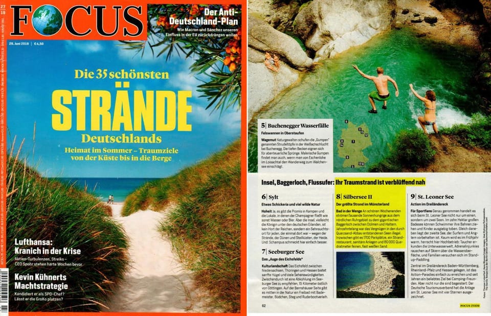 Beach, Text overlay