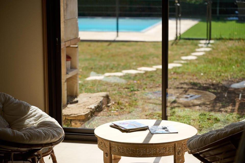 Library, Pool view, Swimming pool