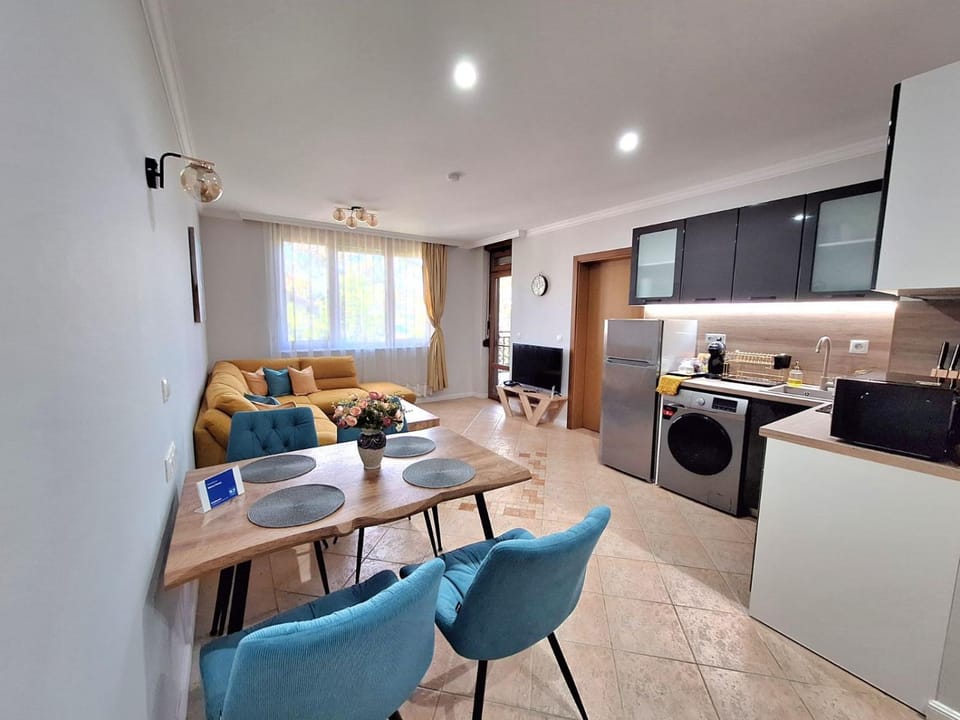 Living room, kitchen