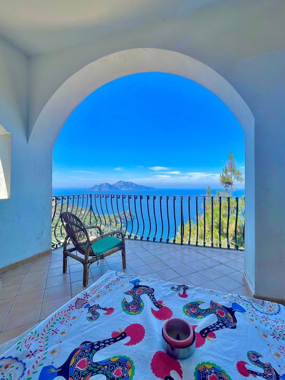 Natural landscape, View (from property/room), Balcony/Terrace, Photo of the whole room, Dining area, Sea view