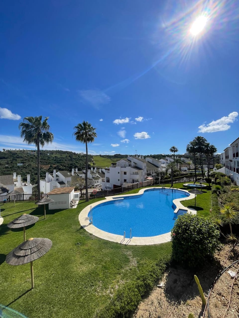 Spring, Day, Natural landscape, Garden, Garden view, Pool view, Swimming pool, sunbed