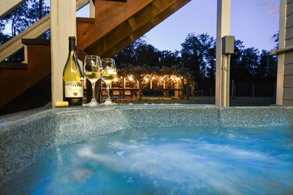 Night, Natural landscape, Hot Tub