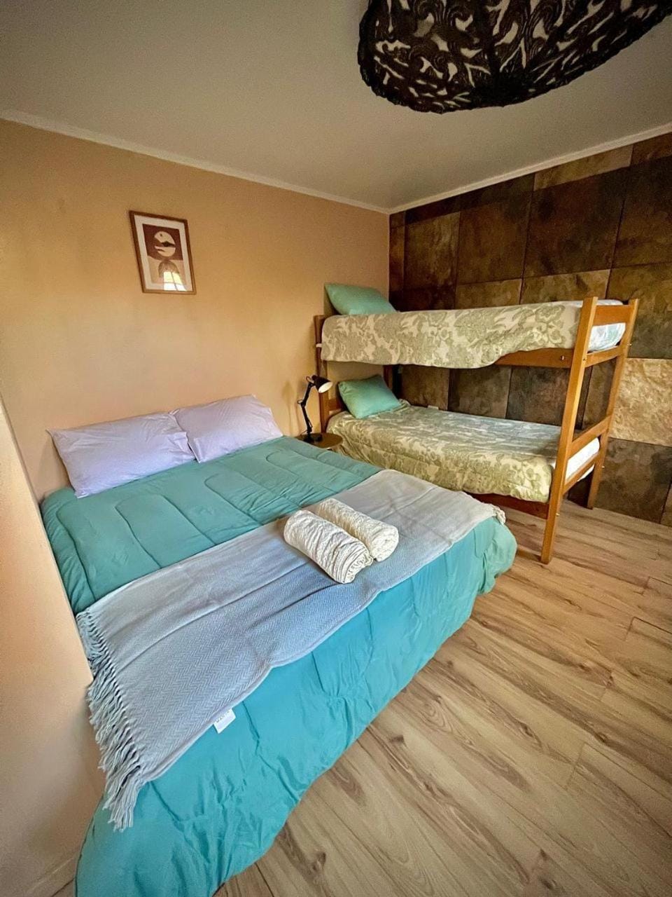 Bed, Photo of the whole room, Bedroom, bunk bed, towels
