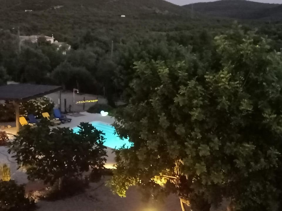 Night, Natural landscape, Mountain view, Pool view, Swimming pool