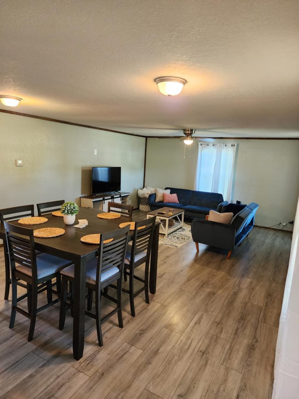 TV and multimedia, Living room, Seating area, Dining area