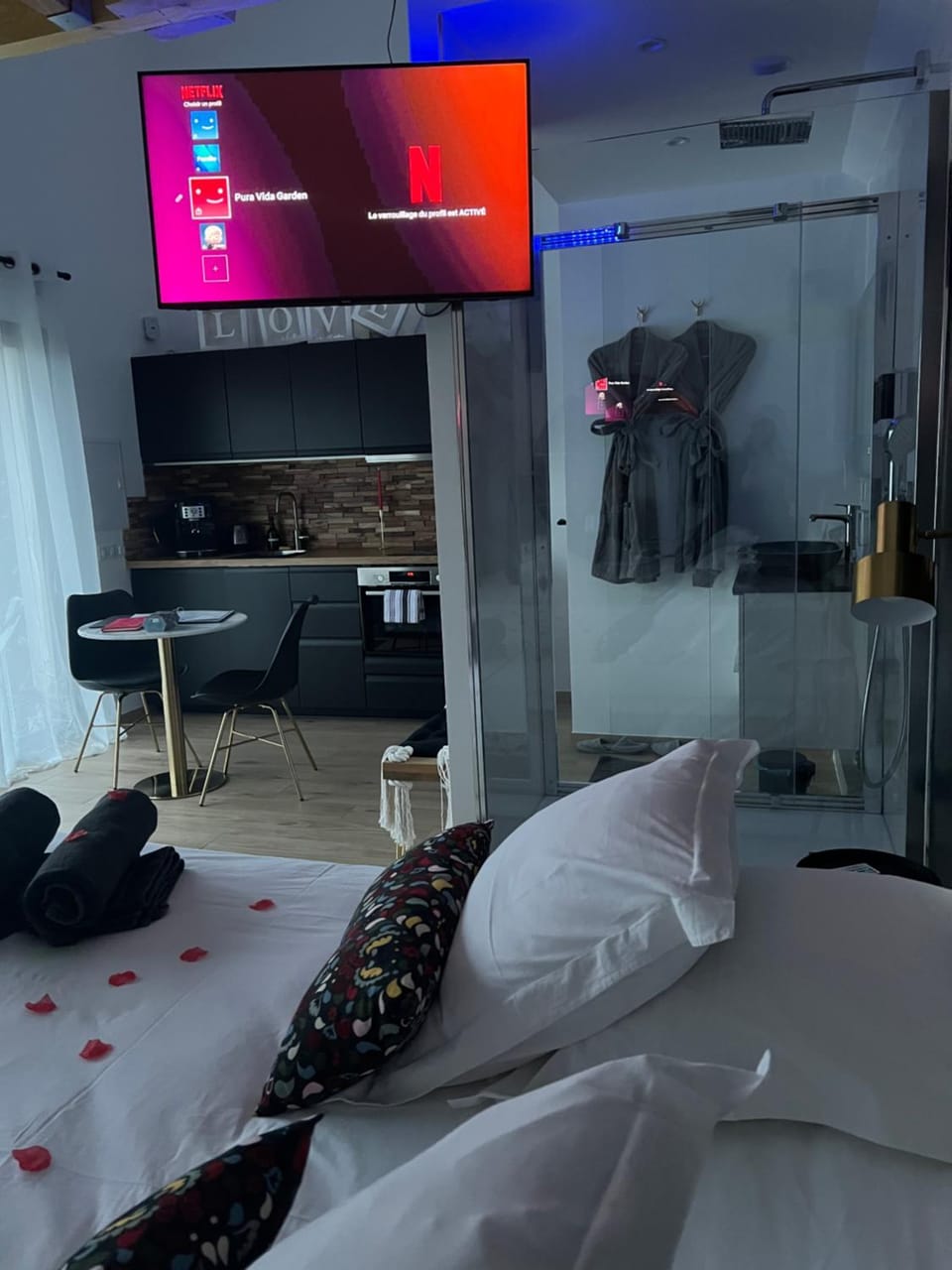 Suite romantique avec Spa et filet suspendu proche Thoiry Apartment in Île-de-France