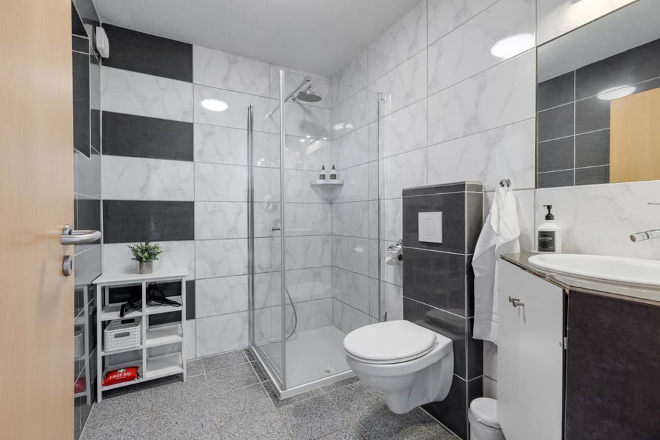 Shower, Toilet, Bathroom, towels