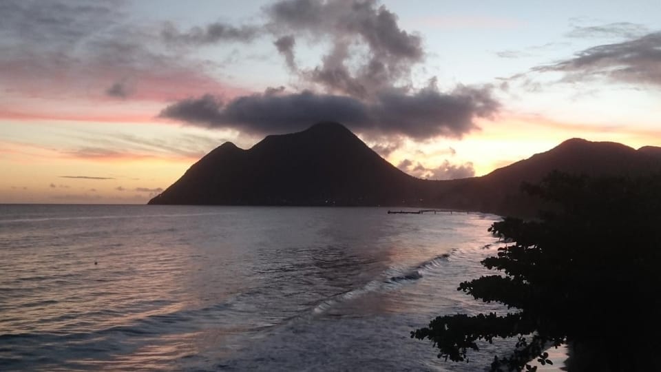 Natural landscape, Beach, Mountain view, Sea view, Sunset