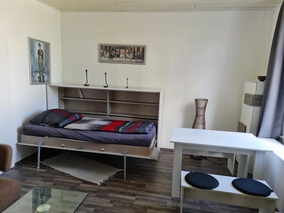Bed, Living room, Photo of the whole room
