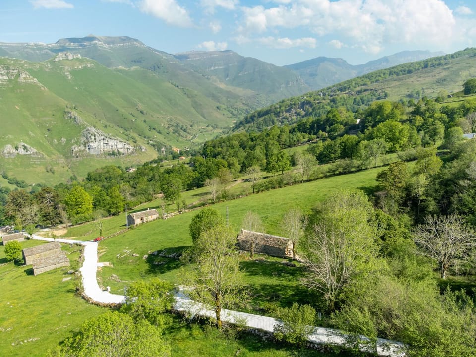 Natural landscape, Bird's eye view, Mountain view
