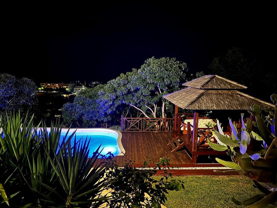 Patio, Night, Garden, Garden view, Pool view, Swimming pool