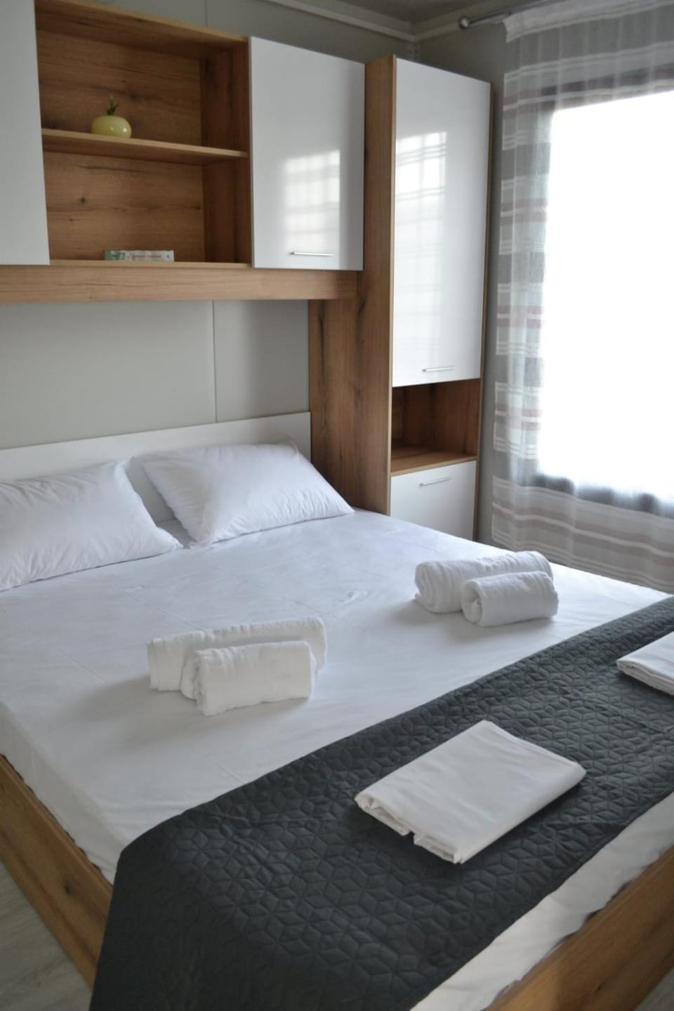 Bed, Photo of the whole room, Bedroom, towels, wardrobe