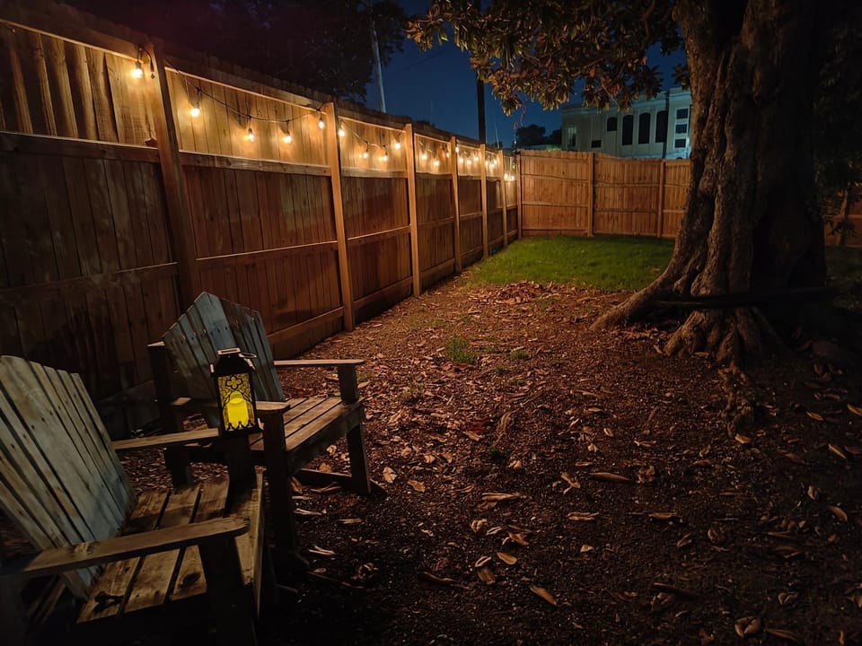 Night, Garden, Garden view