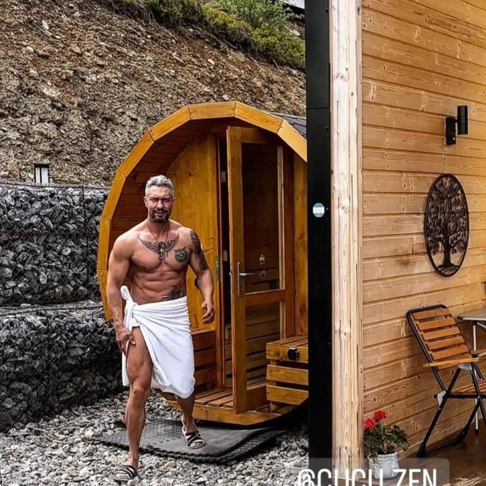 Sauna, group of guests