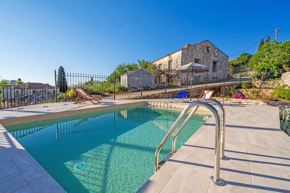 Property building, Living room, Swimming pool