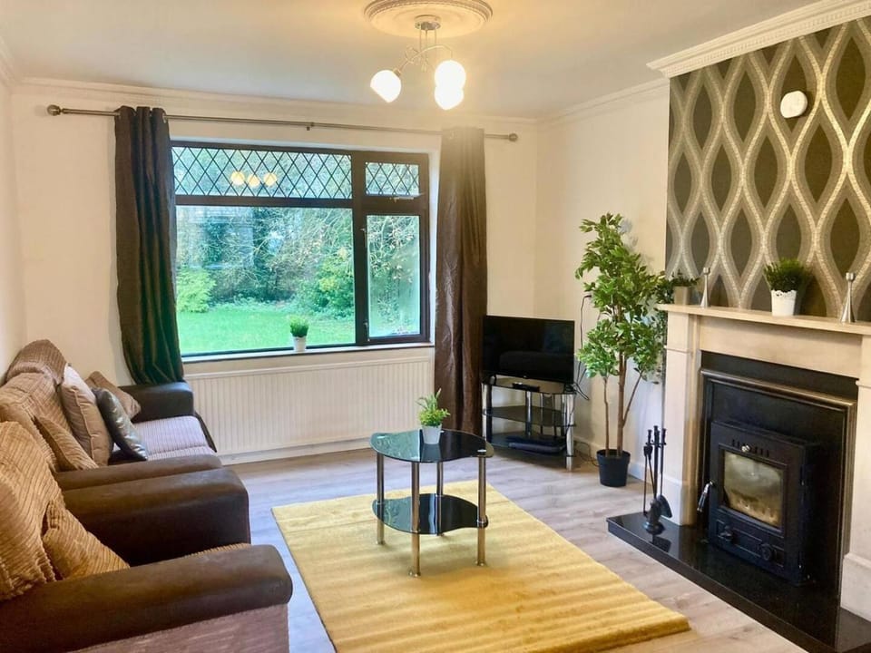 Living room, fireplace