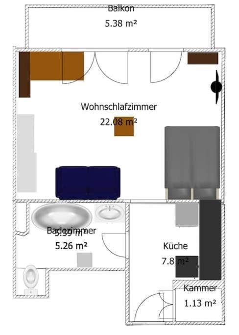 Top Location at the University Apartment in Munich