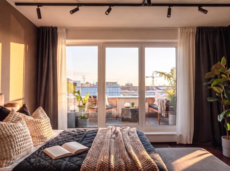 Bed, View (from property/room), Balcony/Terrace, Bedroom