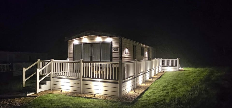 Property building, Night, Garden view