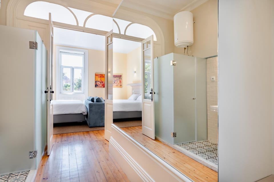 Bed, Bathroom, Bedroom