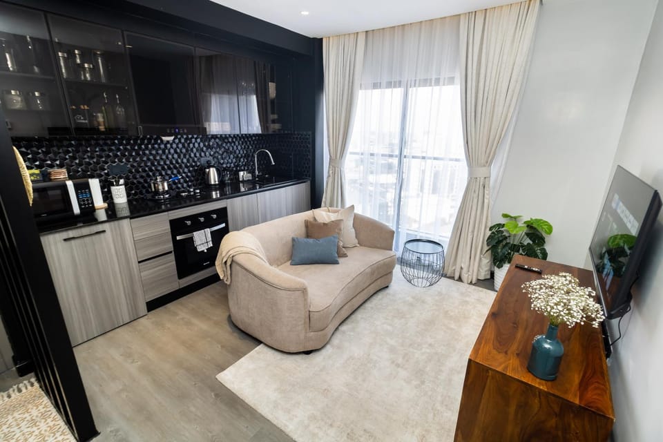 View (from property/room), Kitchen or kitchenette, Living room