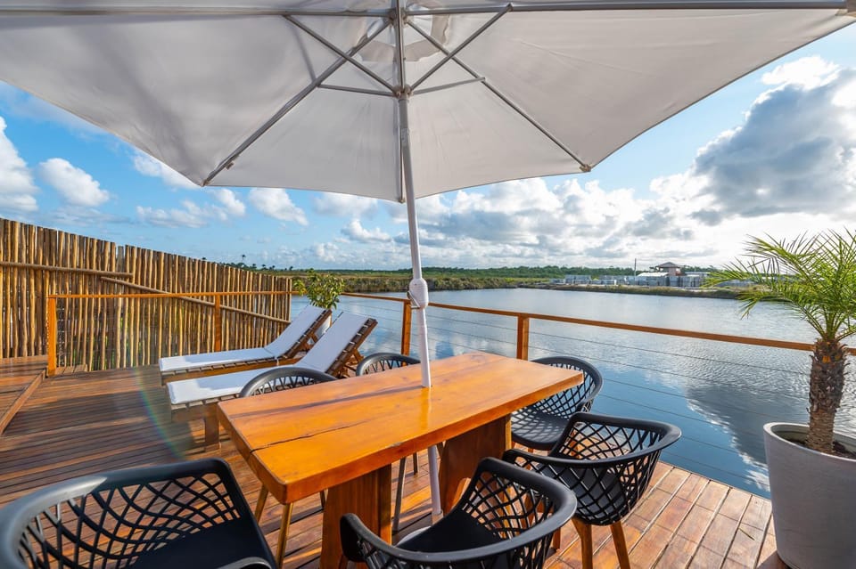 Patio, Natural landscape, Lake view