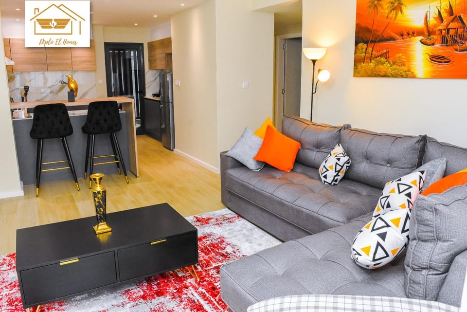 Living room, kitchen