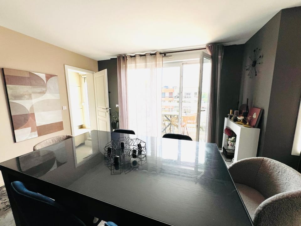 Appartement climatisé 3 étoiles T3 chic à Strasbourg avec billard et terrasse Apartment in Strasbourg