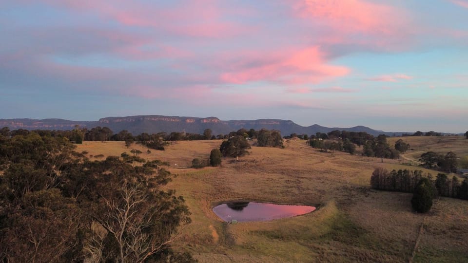 Spring, Natural landscape, Mountain view, Sunset