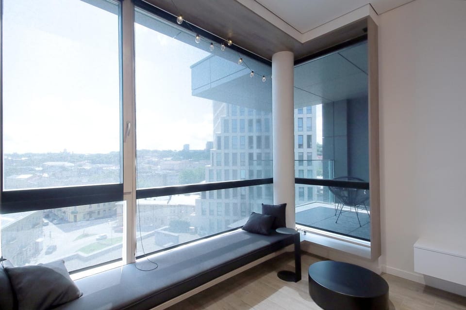 Seating area, City view